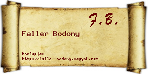 Faller Bodony névjegykártya